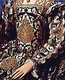 Particolare dell'abito di Eleonora di Toledo