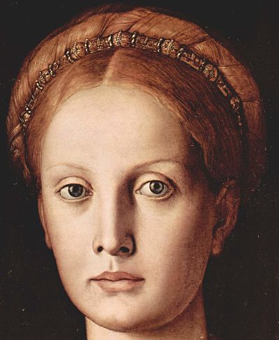 Acconciatura del XVI secolo: particolare dal ritratto di Lucrezia Panciatichi