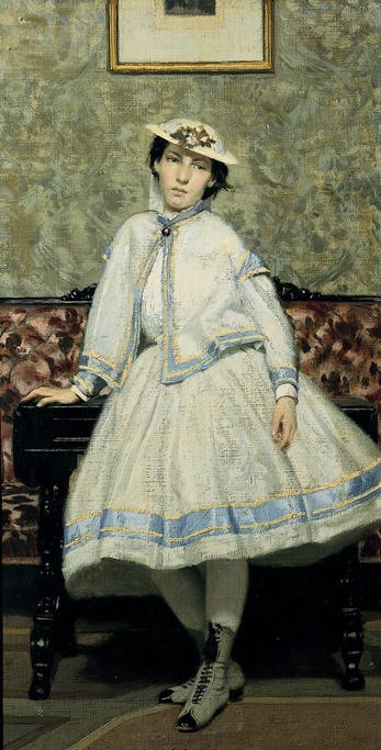 G. boldini, Ritratto di alaide in abito bianco