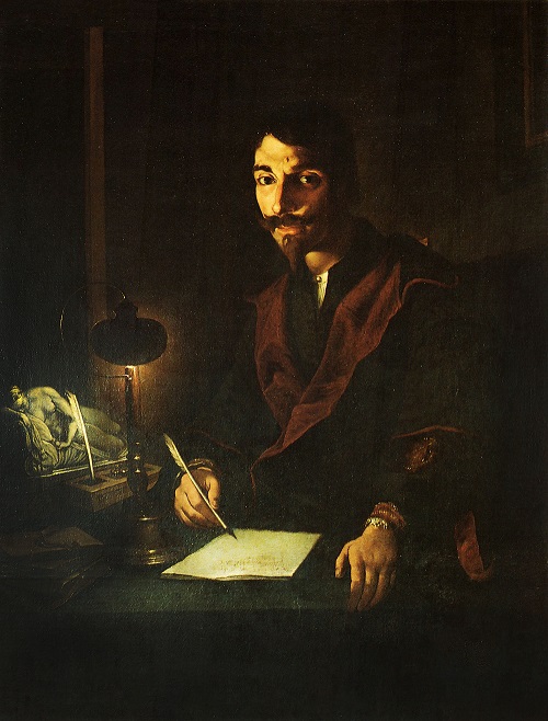 Pittori, della luce, P. Paolini, il cantore, concerto a cinque figure e ritratto d'uomo che scrive a lume di candela.