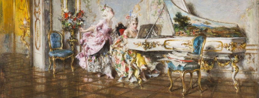 Nel 1871 Boldini arriva a Parigi ed entra in contatto con il mercante d'arte Adoplhe Goupil che monopolizza la sua prima attività parigina