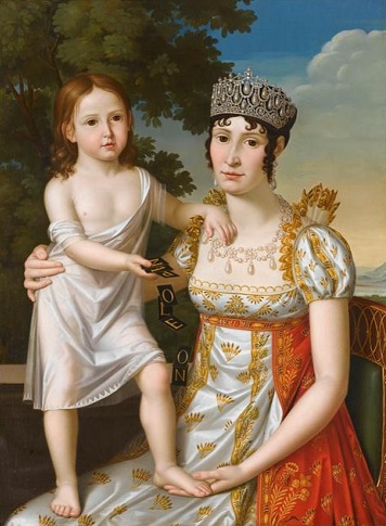 Elisa Bonaparte con la figlia Napoleona