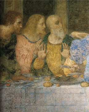 I dettagli nell'arte le mani degli apostoli