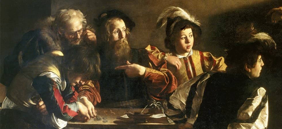I dettagli nell'arte Sequenza delle mani nella vocazione di S. Matteo